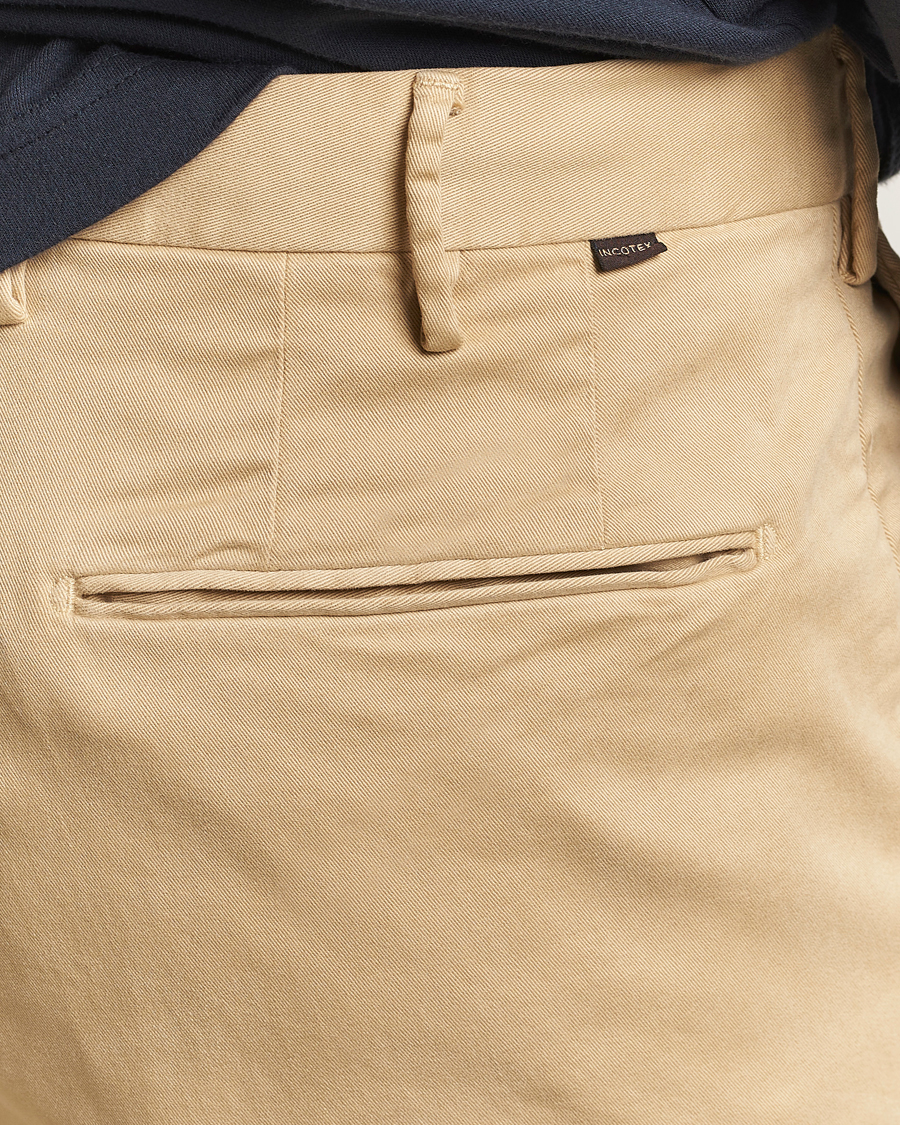 Herren | Hosen | Incotex | Slim Fit Cotton Stretch Chinos Beige