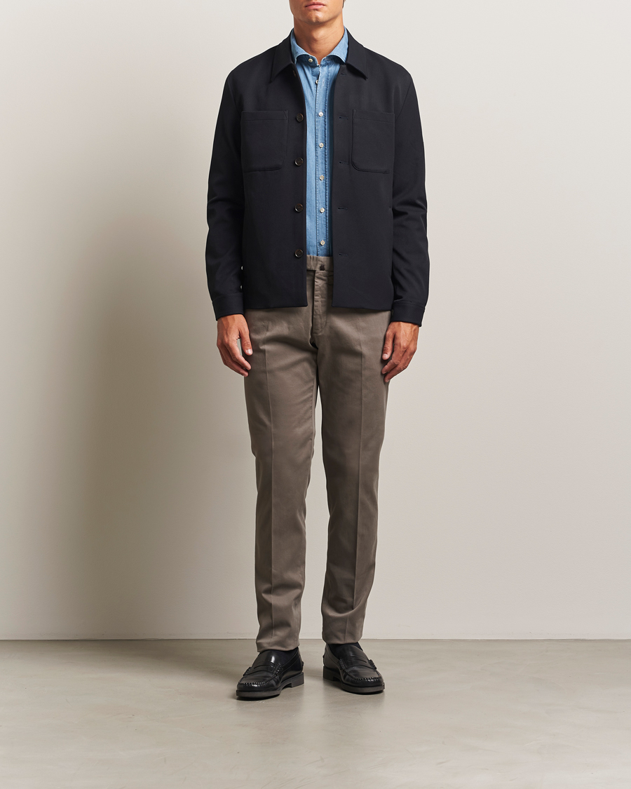 Herren | Hosen | Incotex | Slim Fit Cotton Stretch Chinos Grey