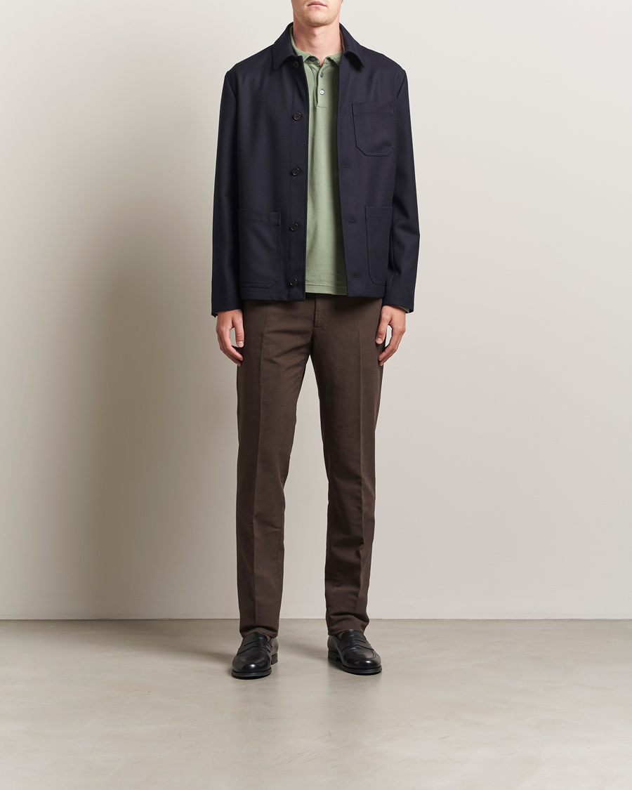 Herren | Jacken | Incotex | Wool Cover Shirt Jacket Navy