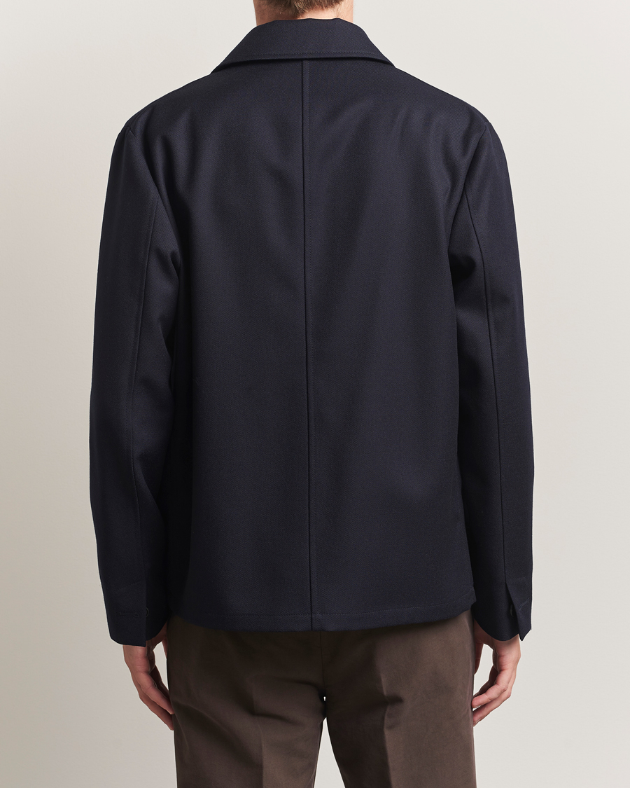Herren | Jacken | Incotex | Wool Cover Shirt Jacket Navy