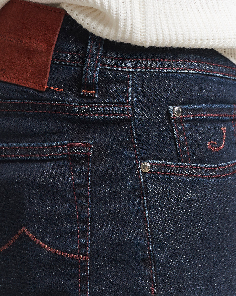 Herren | Jeans | Jacob Cohën | Bard Slim Fit Stretch Jeans Dark Blue