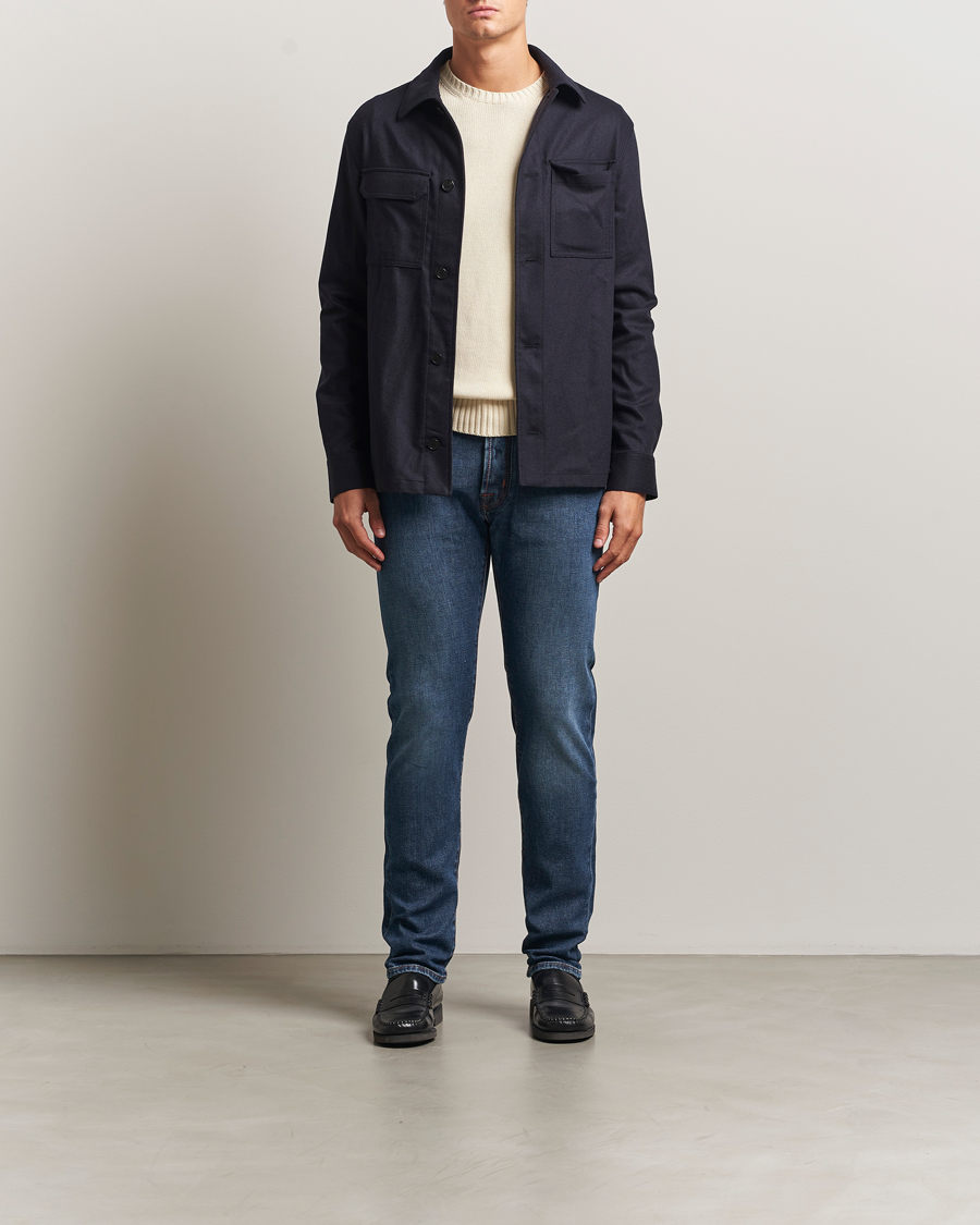 Herren | Jeans | Jacob Cohën | Bard Slim Fit Stretch Jeans Blue