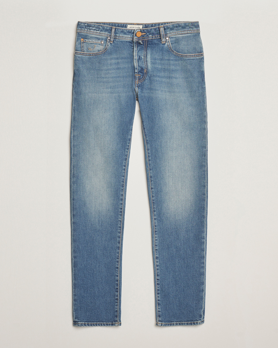 Herren | Jeans | Jacob Cohën | Bard Slim Fit Stretch Jeans Light Blue