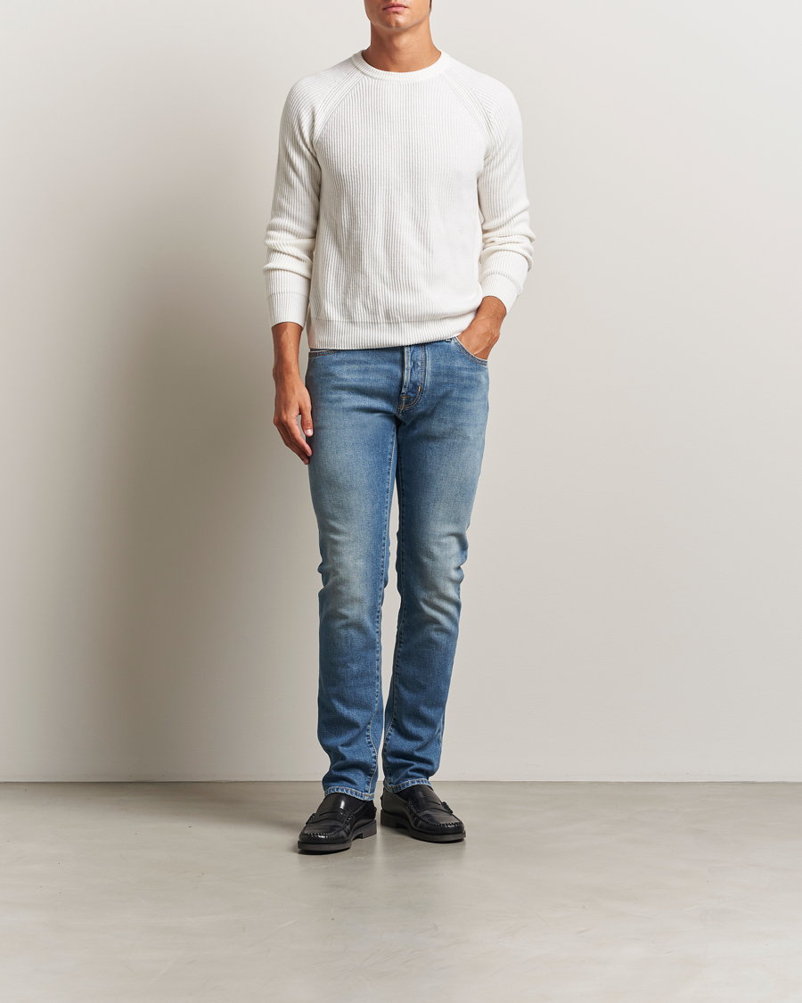 Herren | Jeans | Jacob Cohën | Bard Slim Fit Stretch Jeans Light Blue