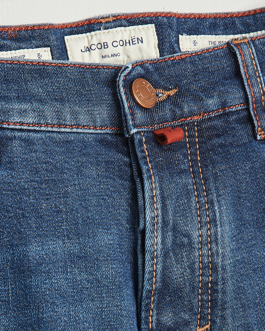 Herren | Jeans | Jacob Cohën | Edos Regular Straight Fit Jeans Mid Blue