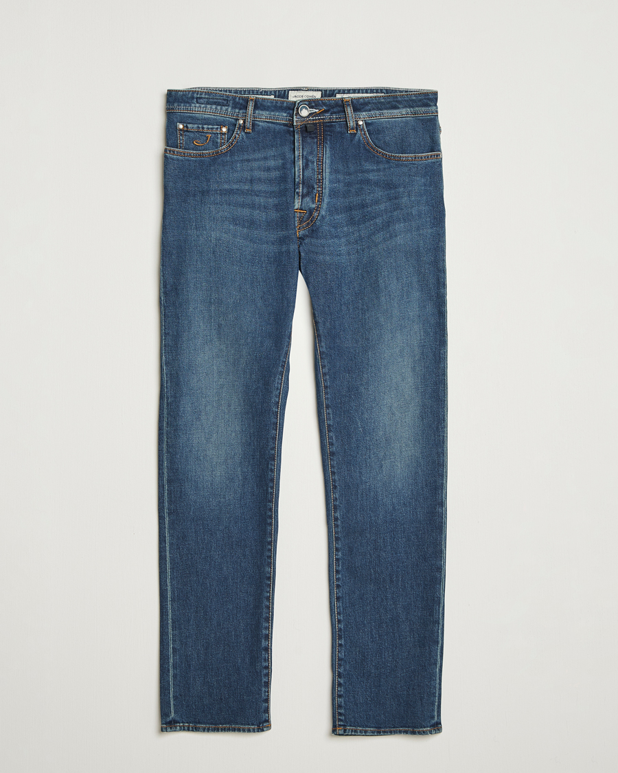 Herren | Jeans | Jacob Cohën | Bard Milano-Cortina Slim Fit Stretch Jeans Mid Blue