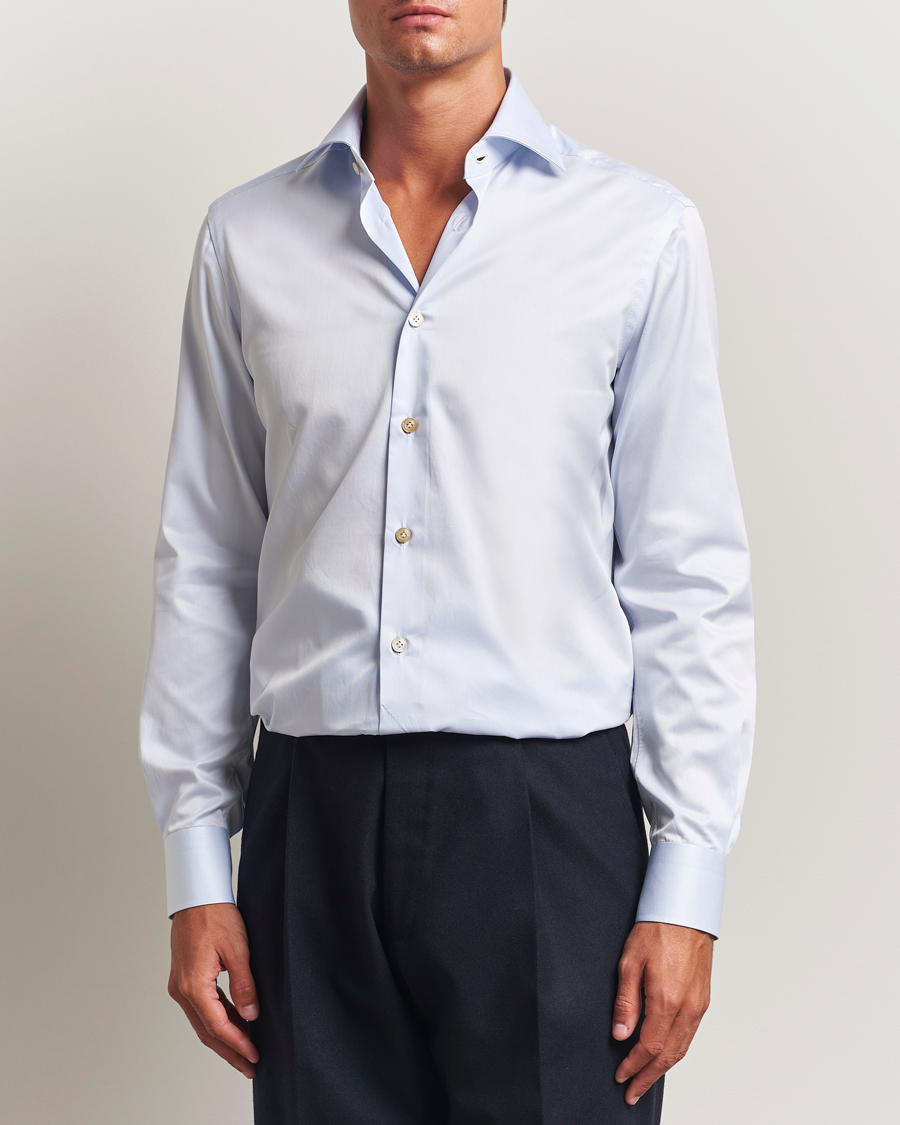 Herren | Hemden | Kiton | Cotton Dress Shirt Light Blue