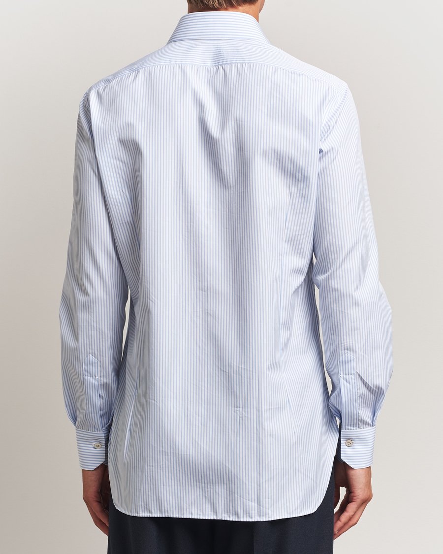 Herren | Hemden | Kiton | Cotton Dress Shirt Light Blue Stripe