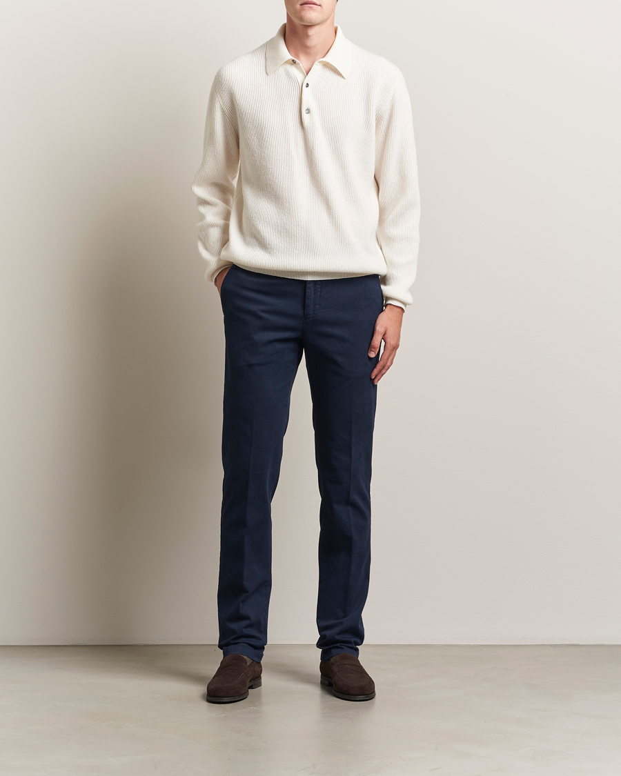 Herren | Hosen | Kiton | Cotton/Cashmere Trousers Navy