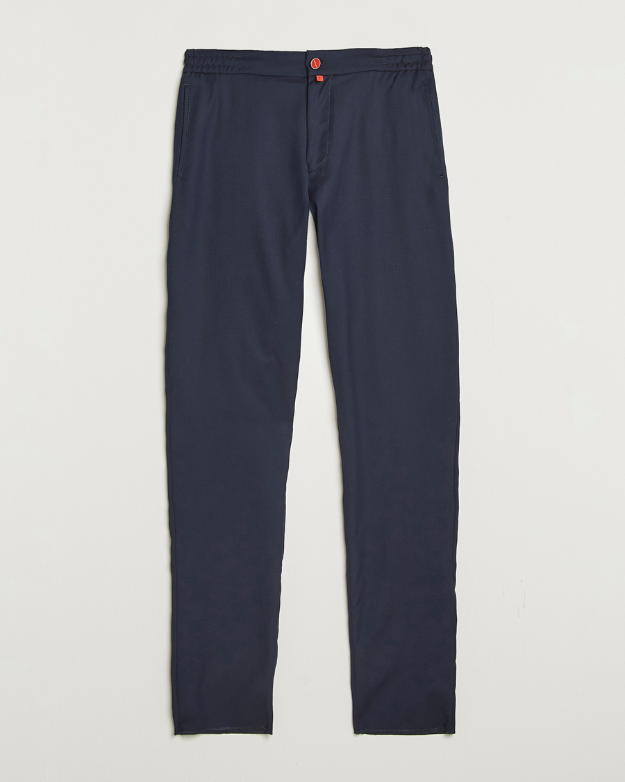Herren | Hosen | Kiton | Wool Stretch Drawstring Pants Navy