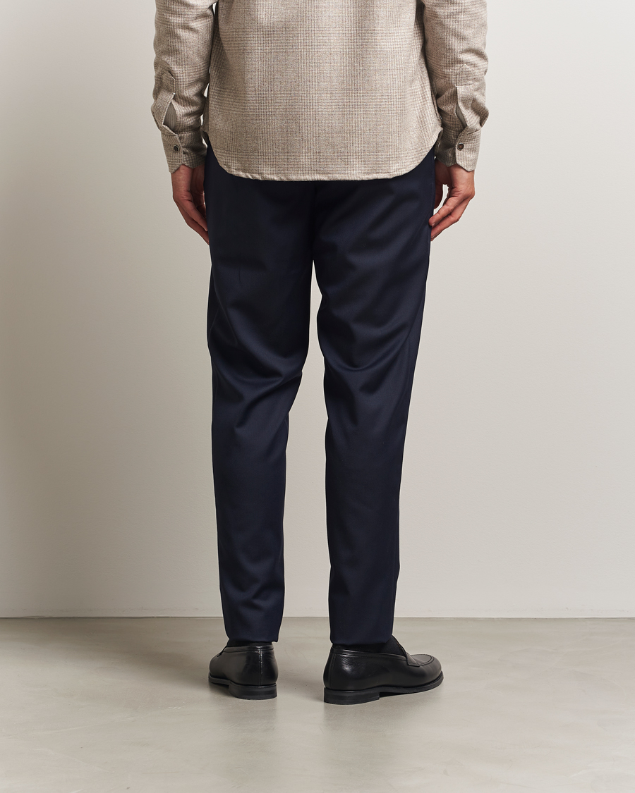 Herren | Hosen | Kiton | Wool Stretch Drawstring Pants Navy