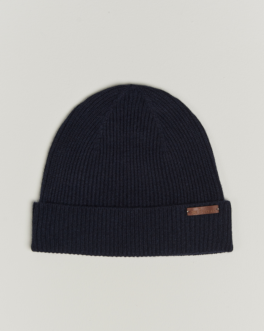 Herren | Kiton Rib Cashmere Beanie Navy | Kiton | Rib Cashmere Beanie Navy