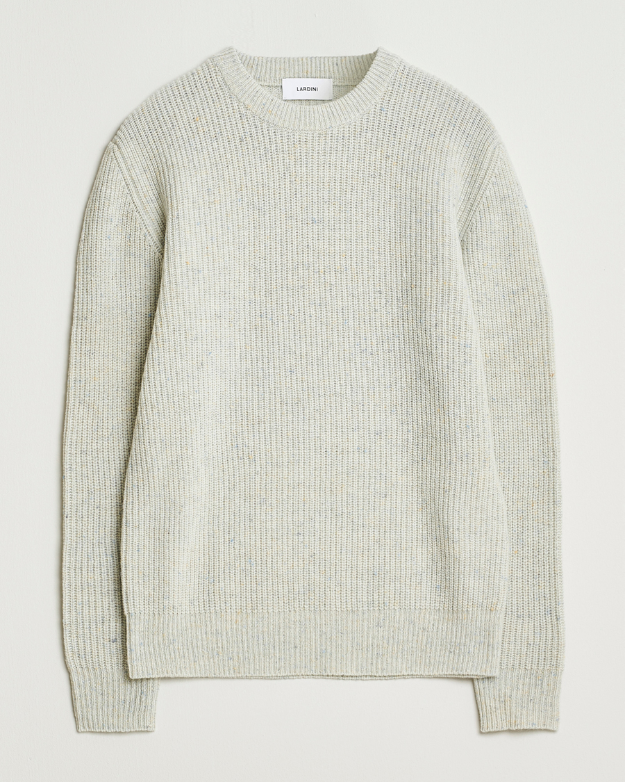 Herren | Pullover | Lardini | Knitted Wool Crew Neck White
