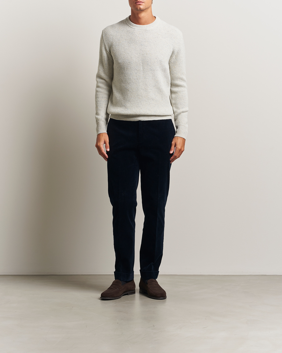 Herren | Pullover | Lardini | Knitted Wool Crew Neck White