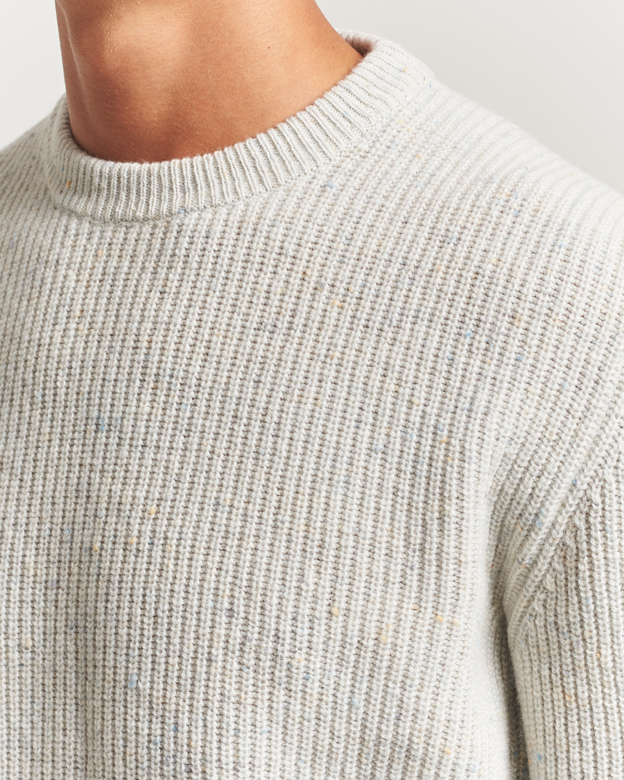 Herren | Pullover | Lardini | Knitted Wool Crew Neck White