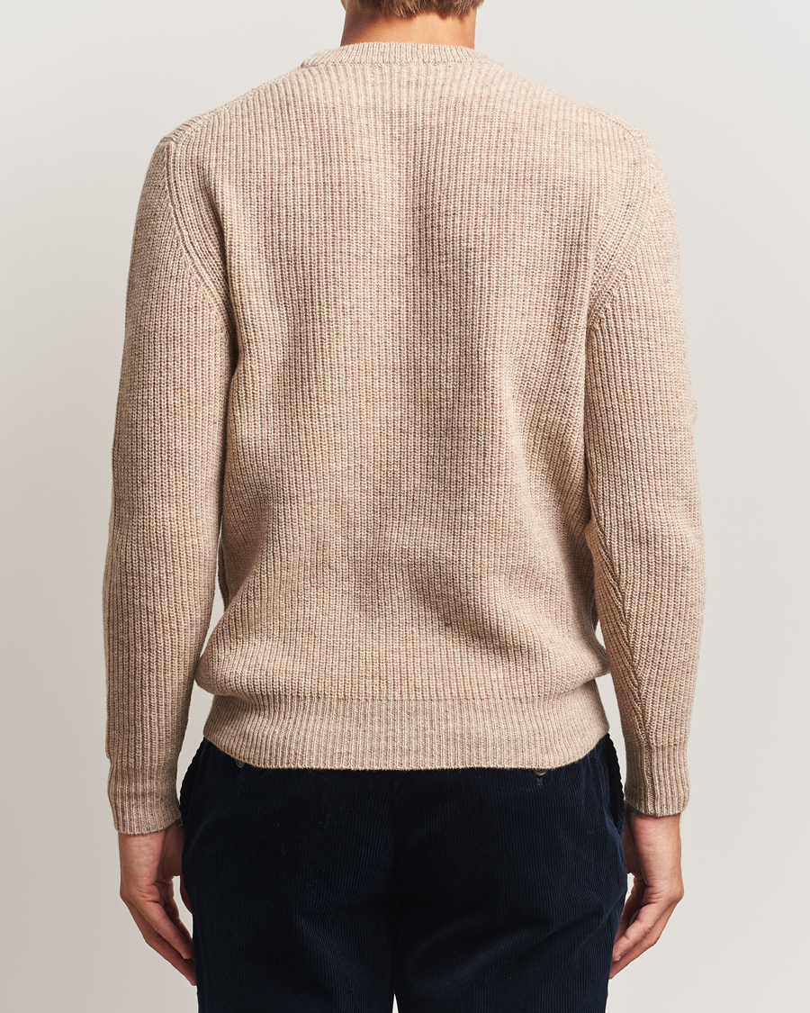 Herren | Pullover | Lardini | Knitted Wool Crew Neck Light Brown