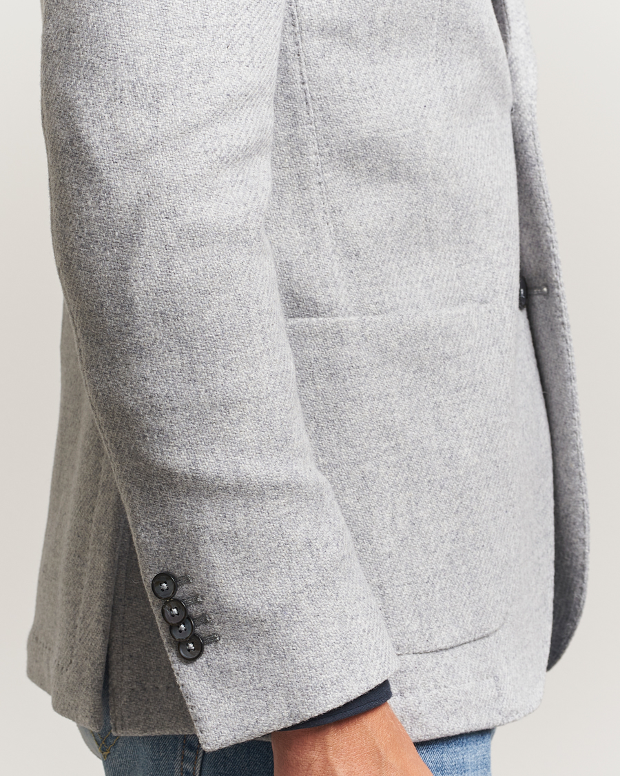 Herren | Sakkos | L.B.M. 1911 | Jack Fly Knitted Wool Blazer Light Grey