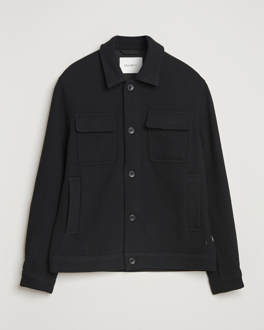 Herren | Jacken | LES DEUX | Nash Twill Wool Jacket Black