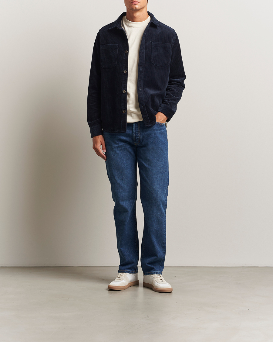 Herren | Hemden | LES DEUX | Kody Corduroy Overshirt Navy