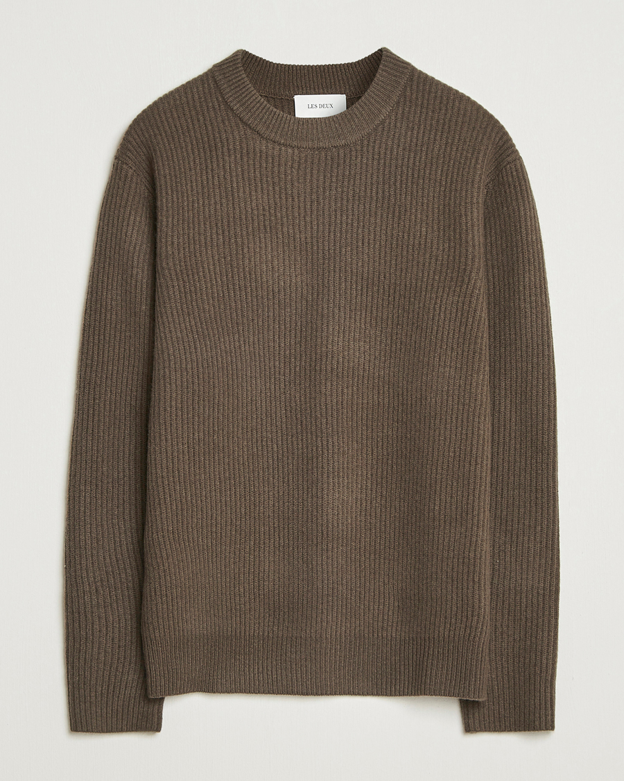 Herren | Pullover | LES DEUX | Eddie Wool Rib Crewneck Teak