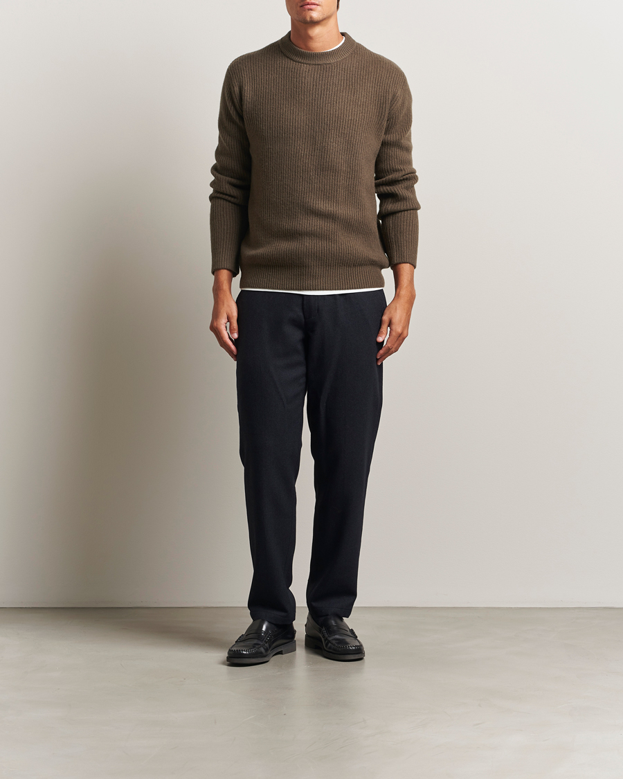 Herren | Pullover | LES DEUX | Eddie Wool Rib Crewneck Teak