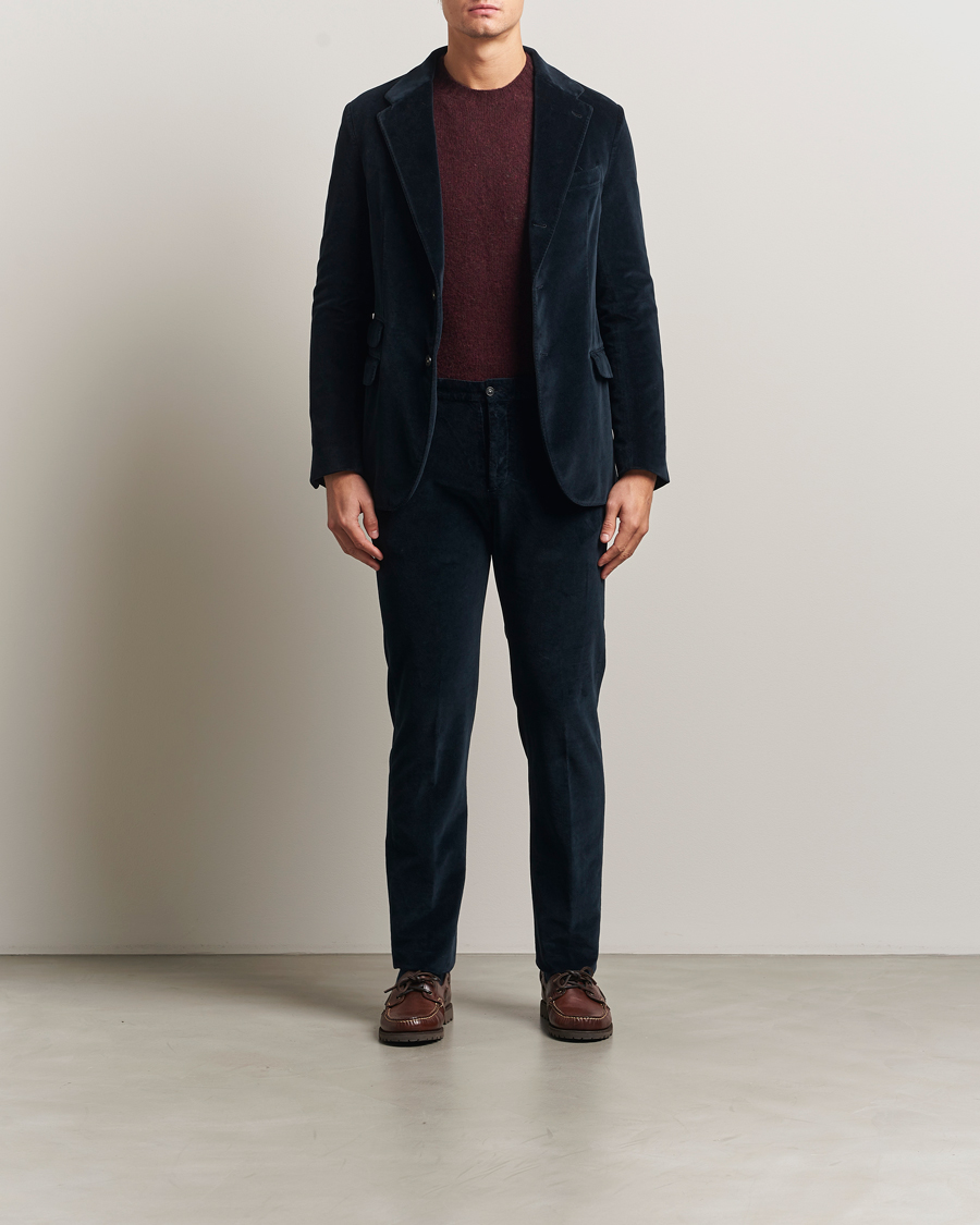 Herren | Sakkos | Massimo Alba | Catch Velvet Blazer Navy