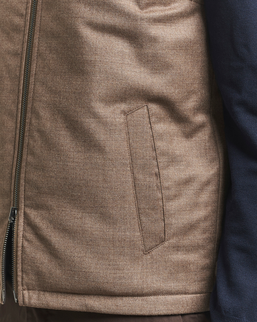 Herren | Westen | Oscar Jacobson | Nylon/Wool Reversible Vest Brown