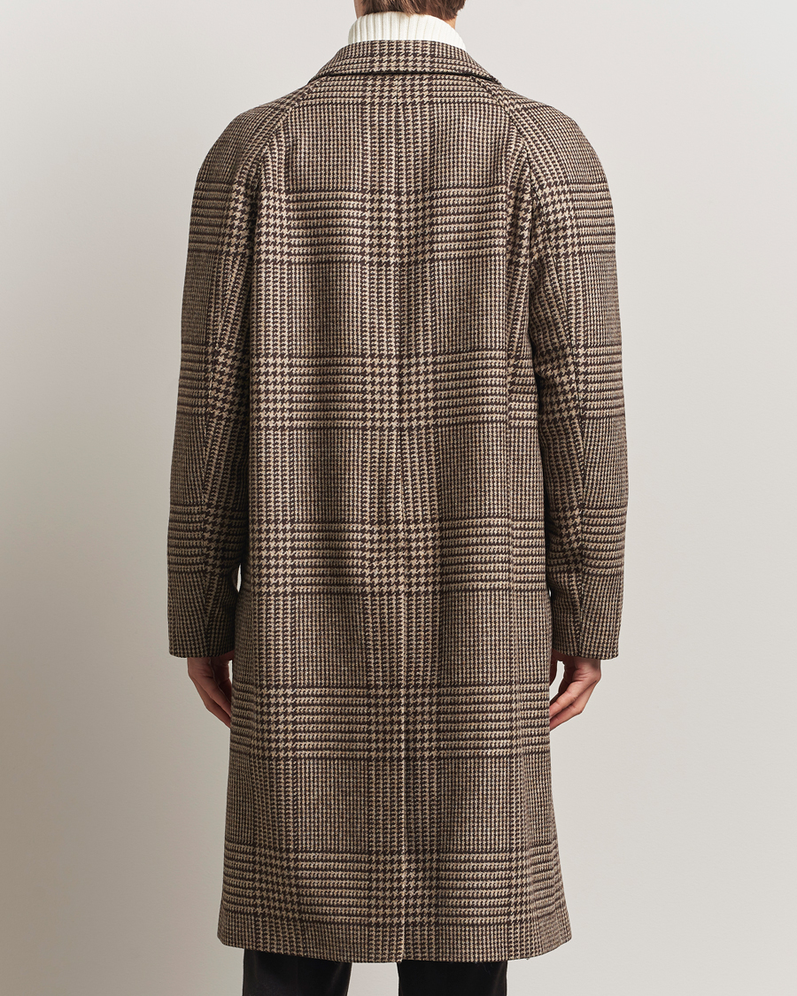Herren | Jacken | Oscar Jacobson | Raglan Check Wool Coat Brown