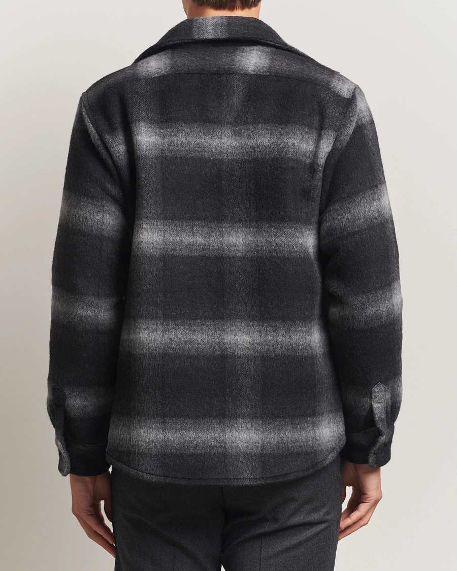 Herren | Jacken | Oscar Jacobson | Maverick Checked Wool Shirt Jacket Grey