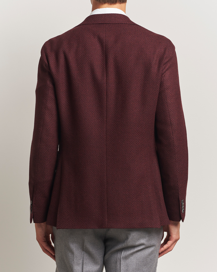 Herren | Sakkos | Oscar Jacobson | Fogerty Patch Structured Wool Blazer Wine