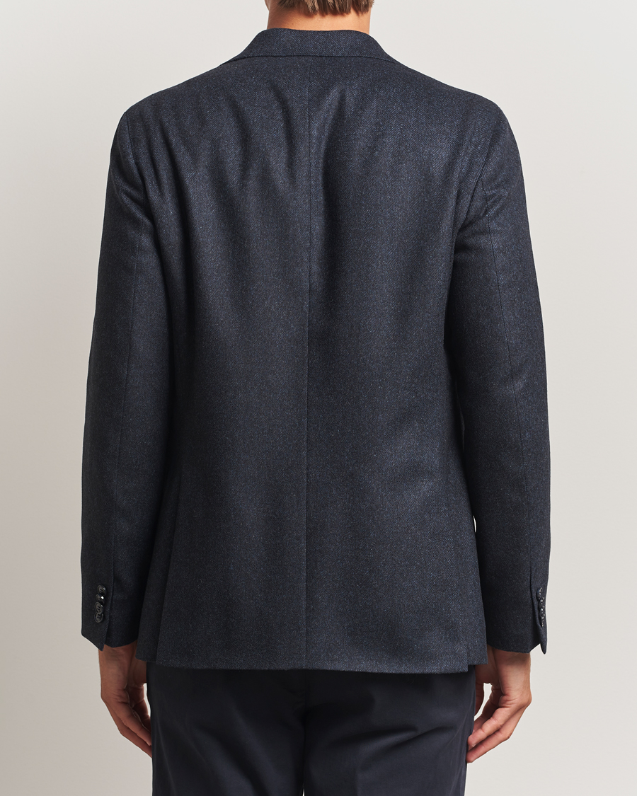 Herren | Sakkos | Oscar Jacobson | Fogerty Herringbone Tweed Blazer Navy