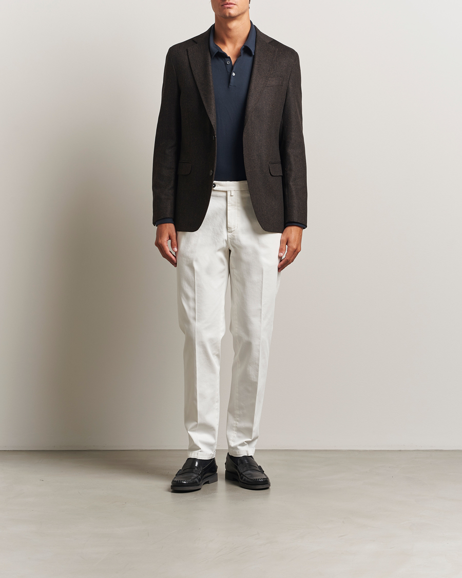 Herren | Sakkos | Oscar Jacobson | Fogerty Herringbone Tweed Blazer Brown