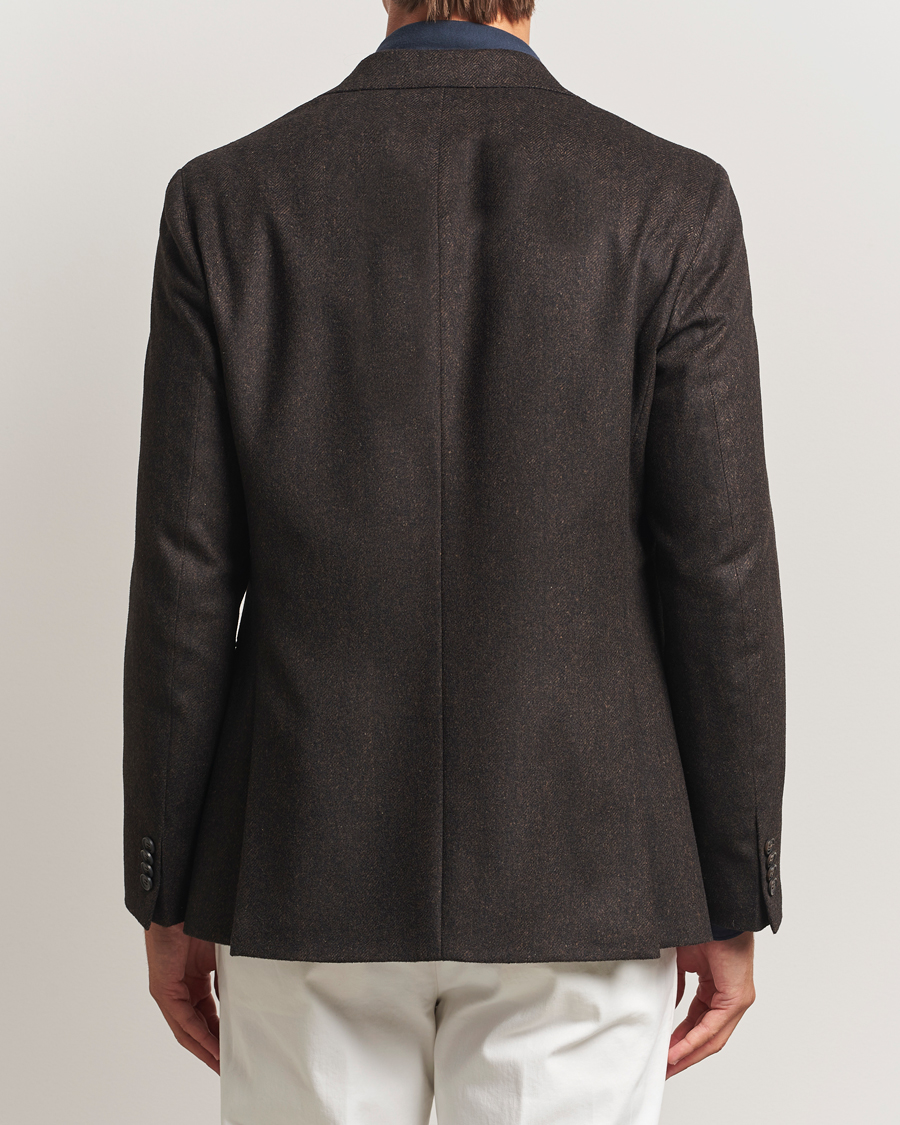 Herren | Sakkos | Oscar Jacobson | Fogerty Herringbone Tweed Blazer Brown