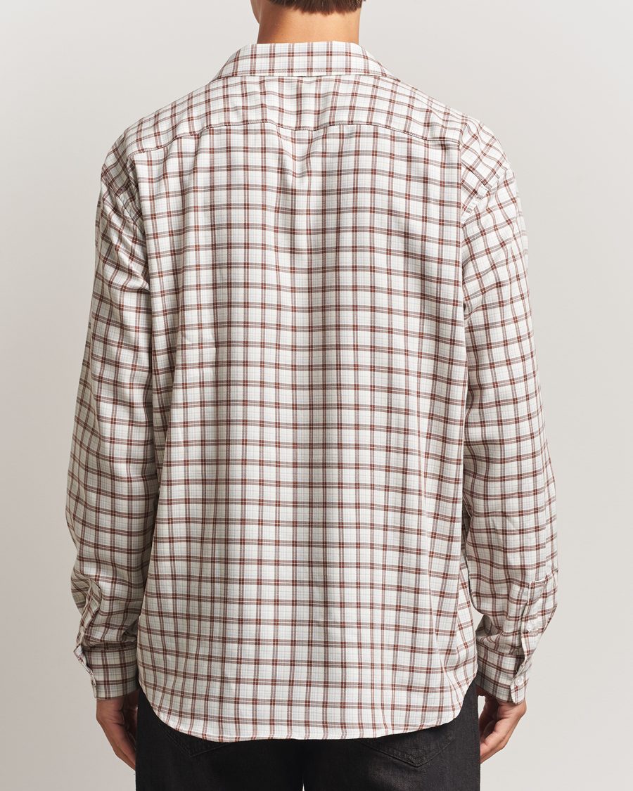 Herren | Hemden | Palmes | Cotton/Merino Shirt White/Brown