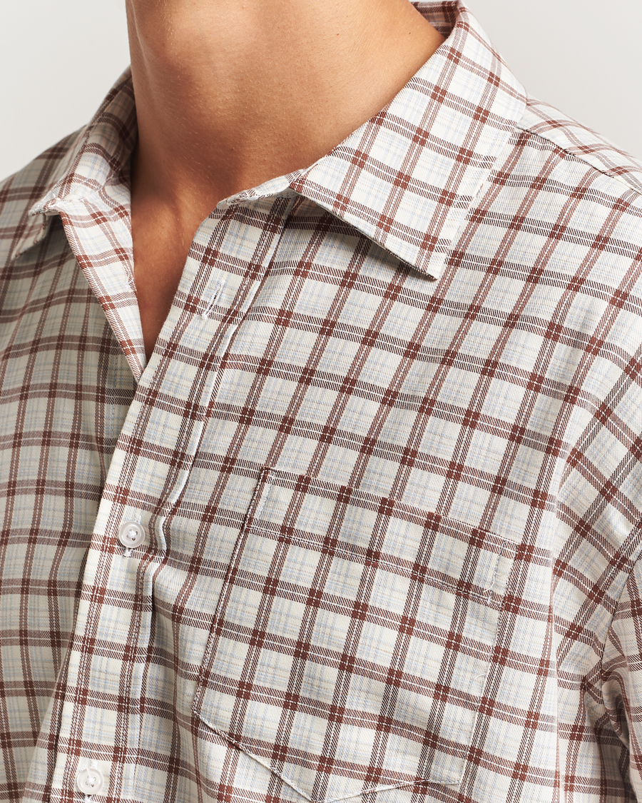 Herren | Hemden | Palmes | Cotton/Merino Shirt White/Brown