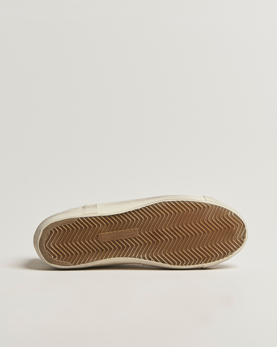 Herren | Sneaker | Philippe Model | Prsx Low Top Mix Leather Sneakers White/Green