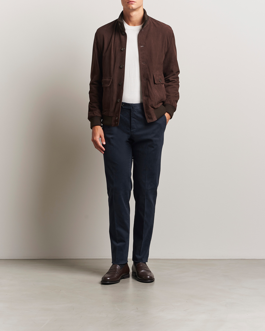 Herren | Hosen | PT01 | Slim Fit Cotton/Stretch Trousers Navy