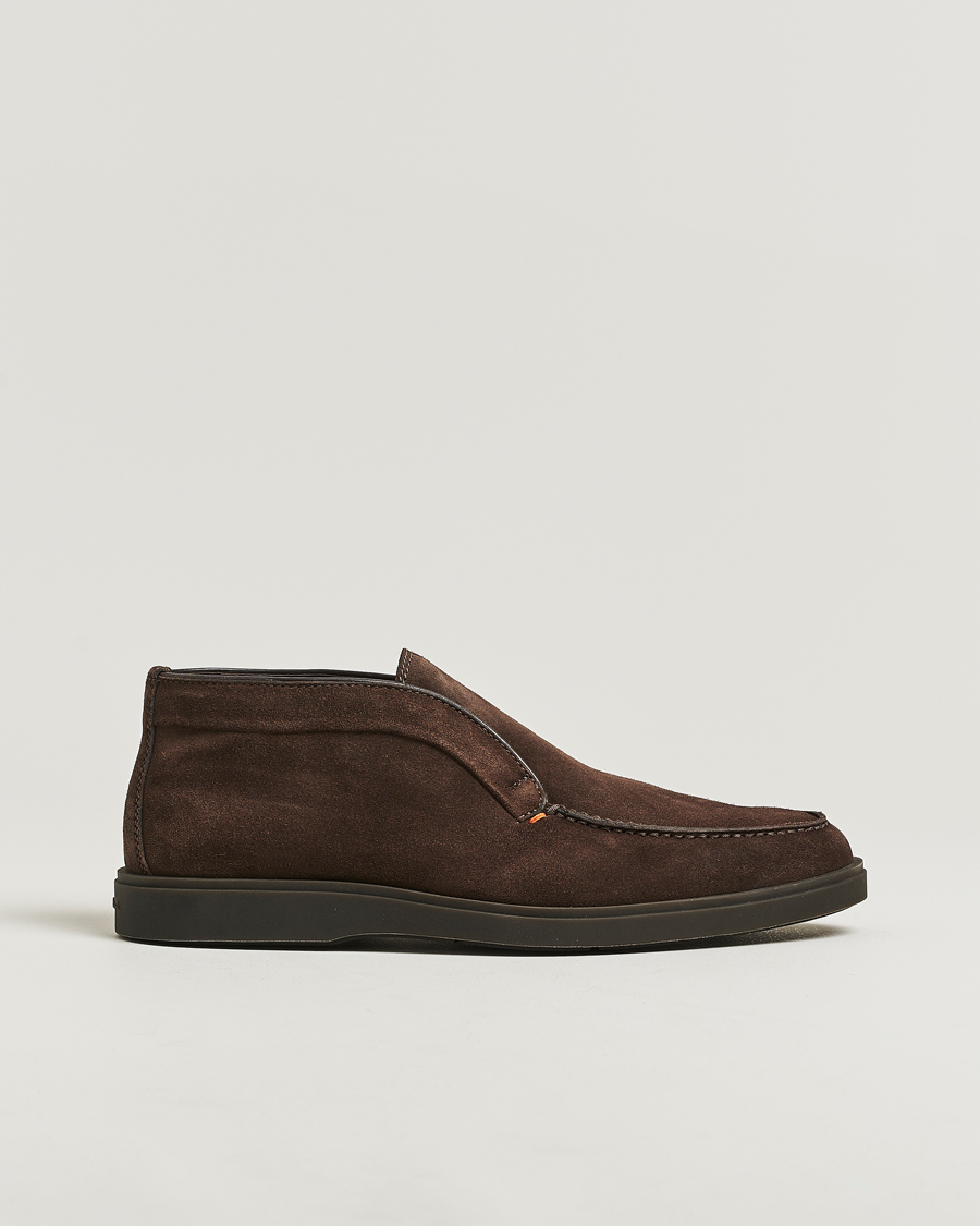 Herren | Boots | Santoni | Detroit Chukka Boots Dark Brown Suede