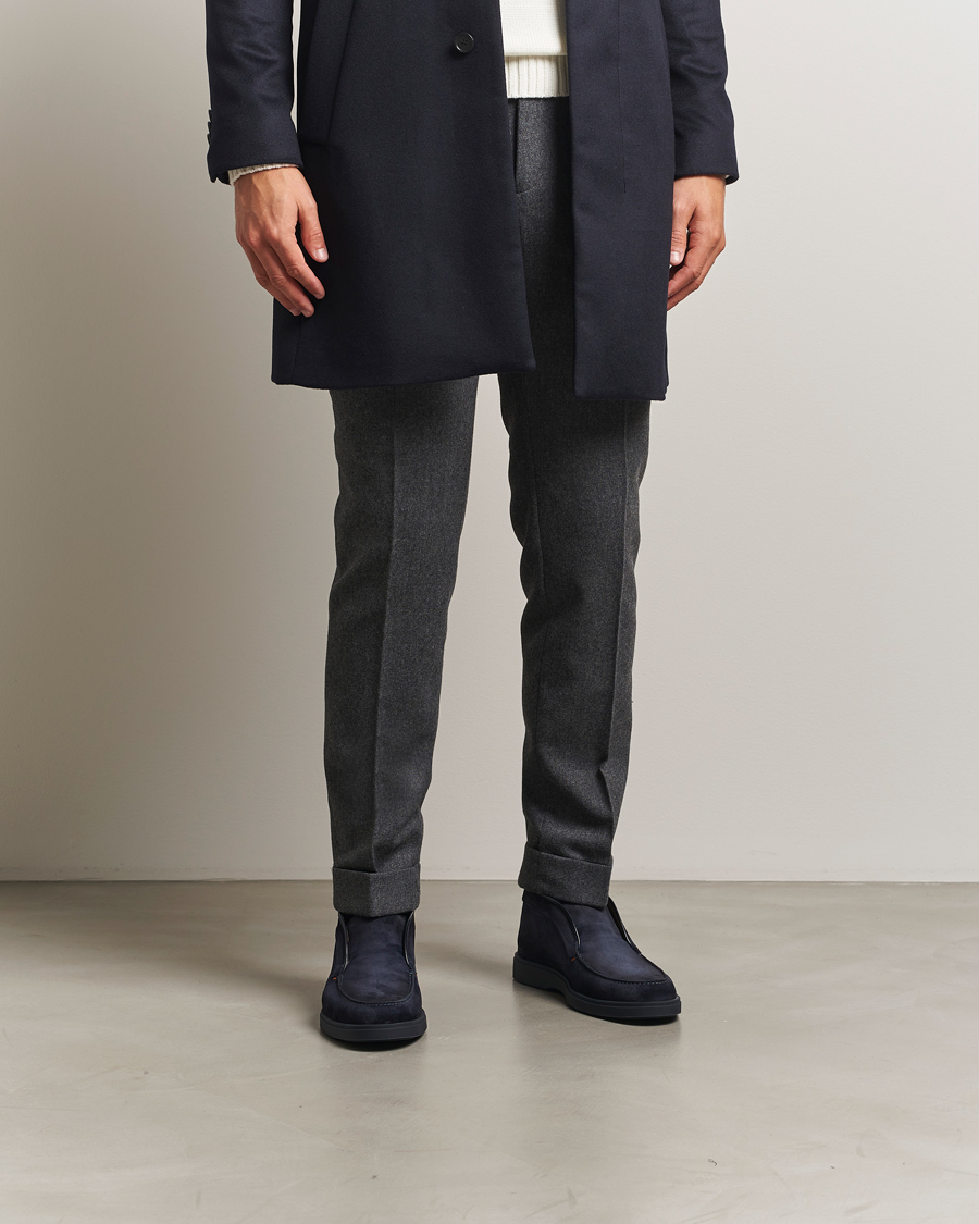 Herren | Boots | Santoni | Detroit Chukka Boots Navy Suede