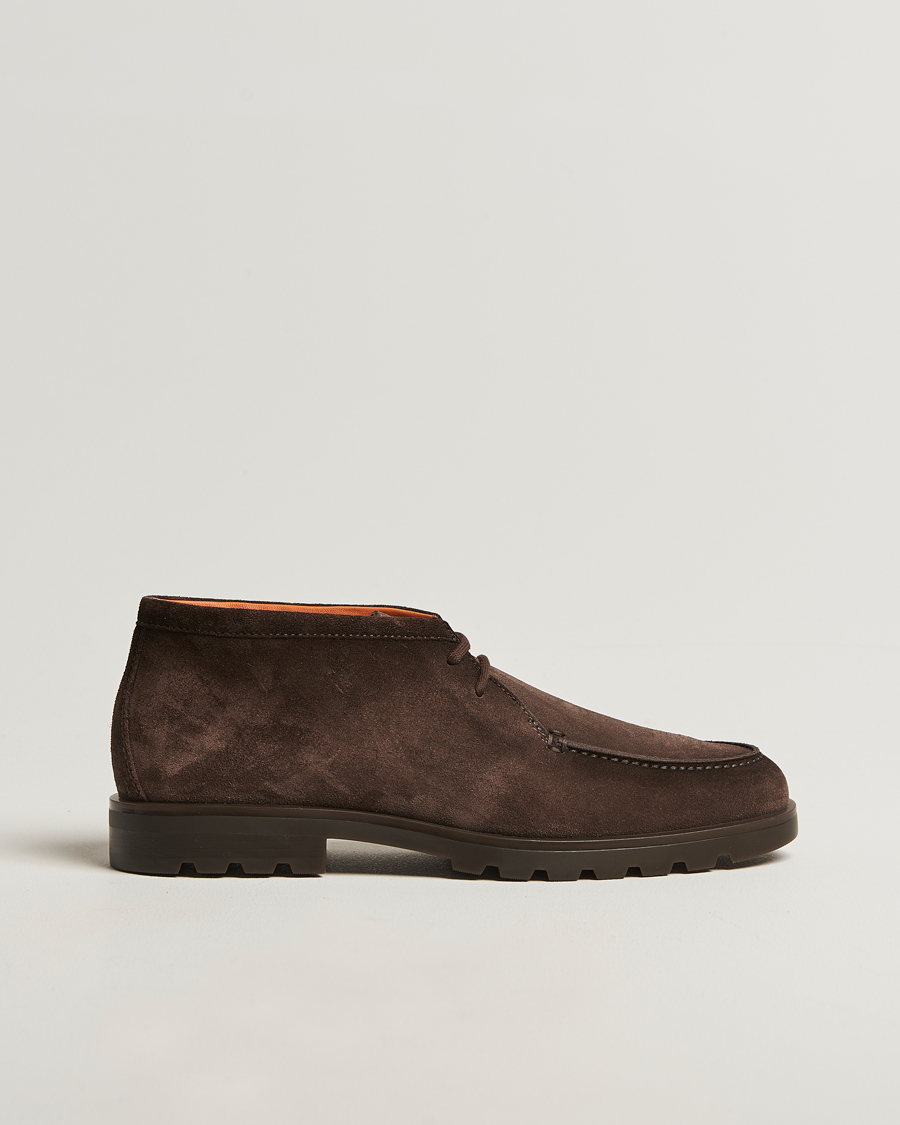 Herren | Boots | Santoni | Winter Chukka Boots Dark Brown Suede