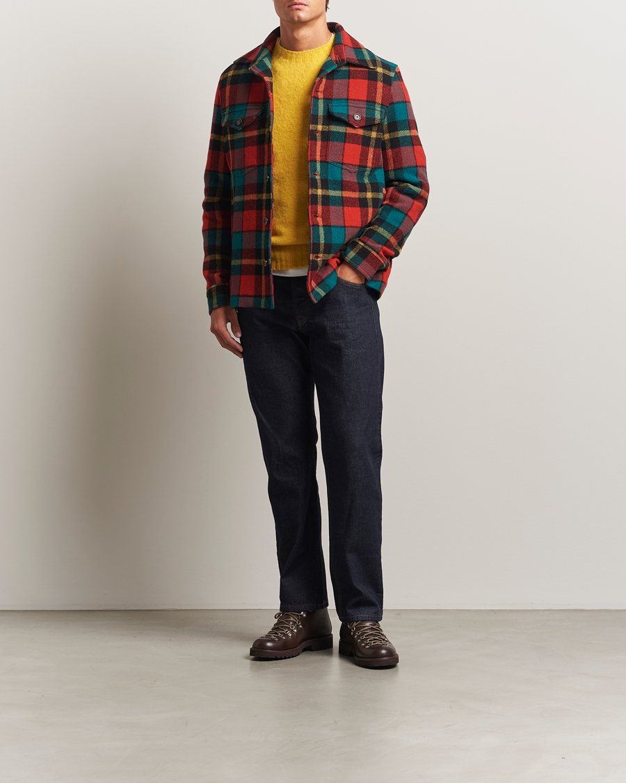 Herren | Jacken | Valstar | Wool Plaid Shirt Jacket Black/Red