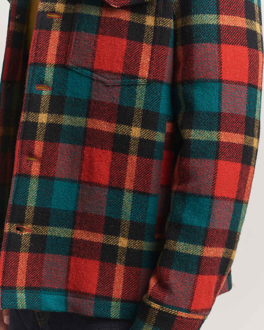 Herren | Jacken | Valstar | Wool Plaid Shirt Jacket Black/Red