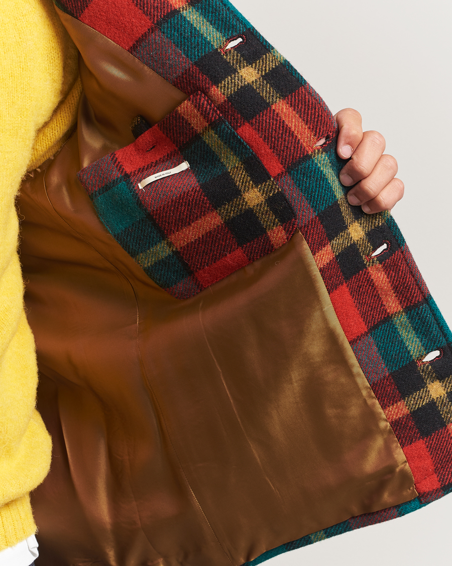 Herren | Jacken | Valstar | Wool Plaid Shirt Jacket Black/Red