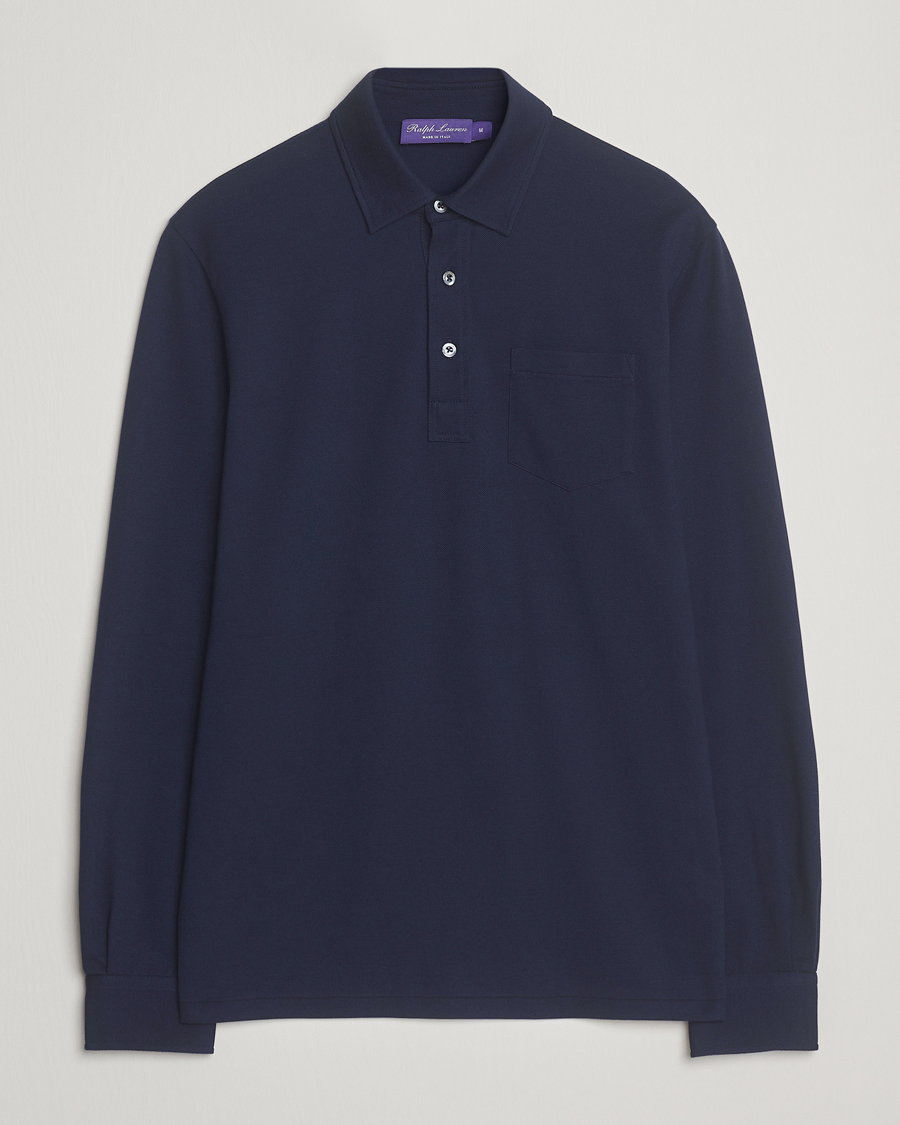 Herren | Hemden | Ralph Lauren Purple Label | Long Sleeve Polo Shirt Navy