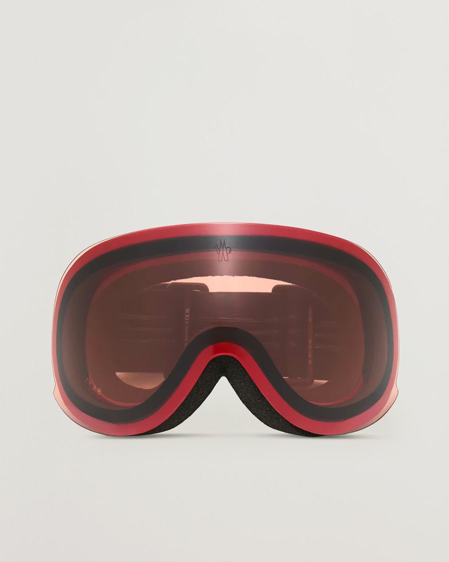 Herren | Sonnenbrillen | Moncler Lunettes | 0ME8017 Ski Goggles Black/Red