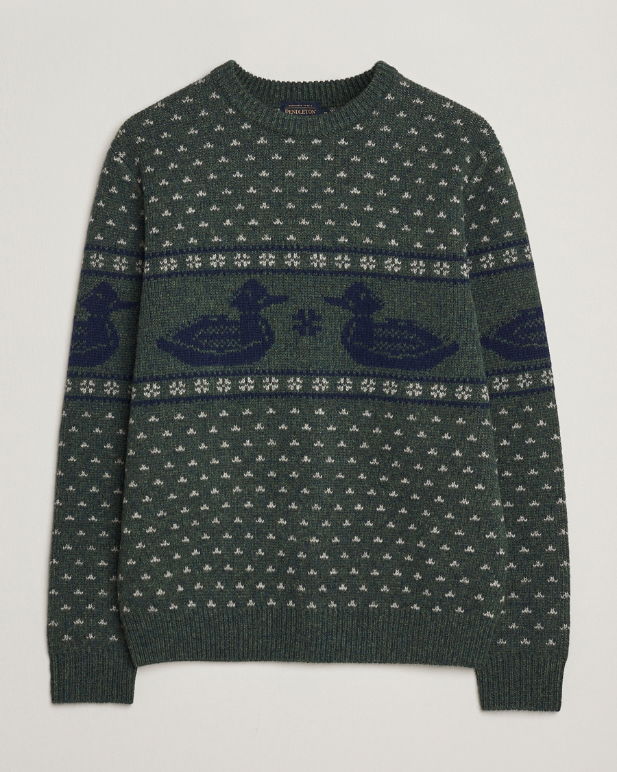 Herren | Pullover | Pendleton | Wool Duck Sweater Green