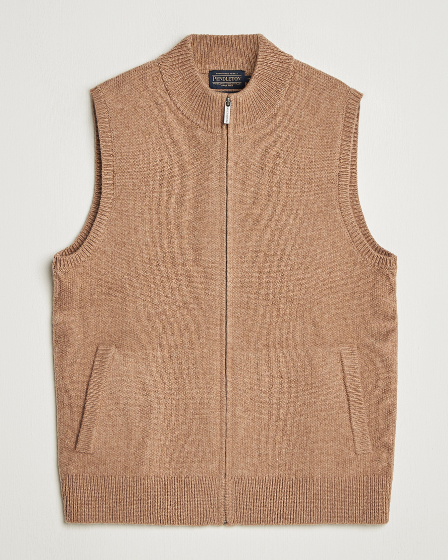 Herren | Pullover | Pendleton | Wool Sweater Vest Tan