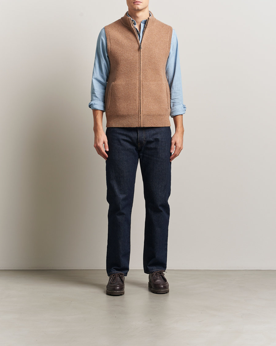Herren | Pullover | Pendleton | Wool Sweater Vest Tan