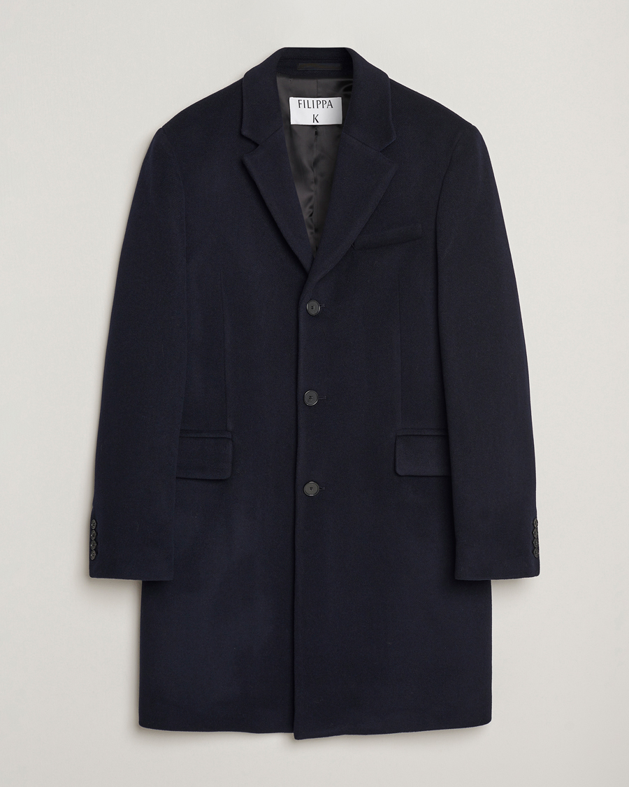 Herren | Jacken | Filippa K | William Wool Coat Navy