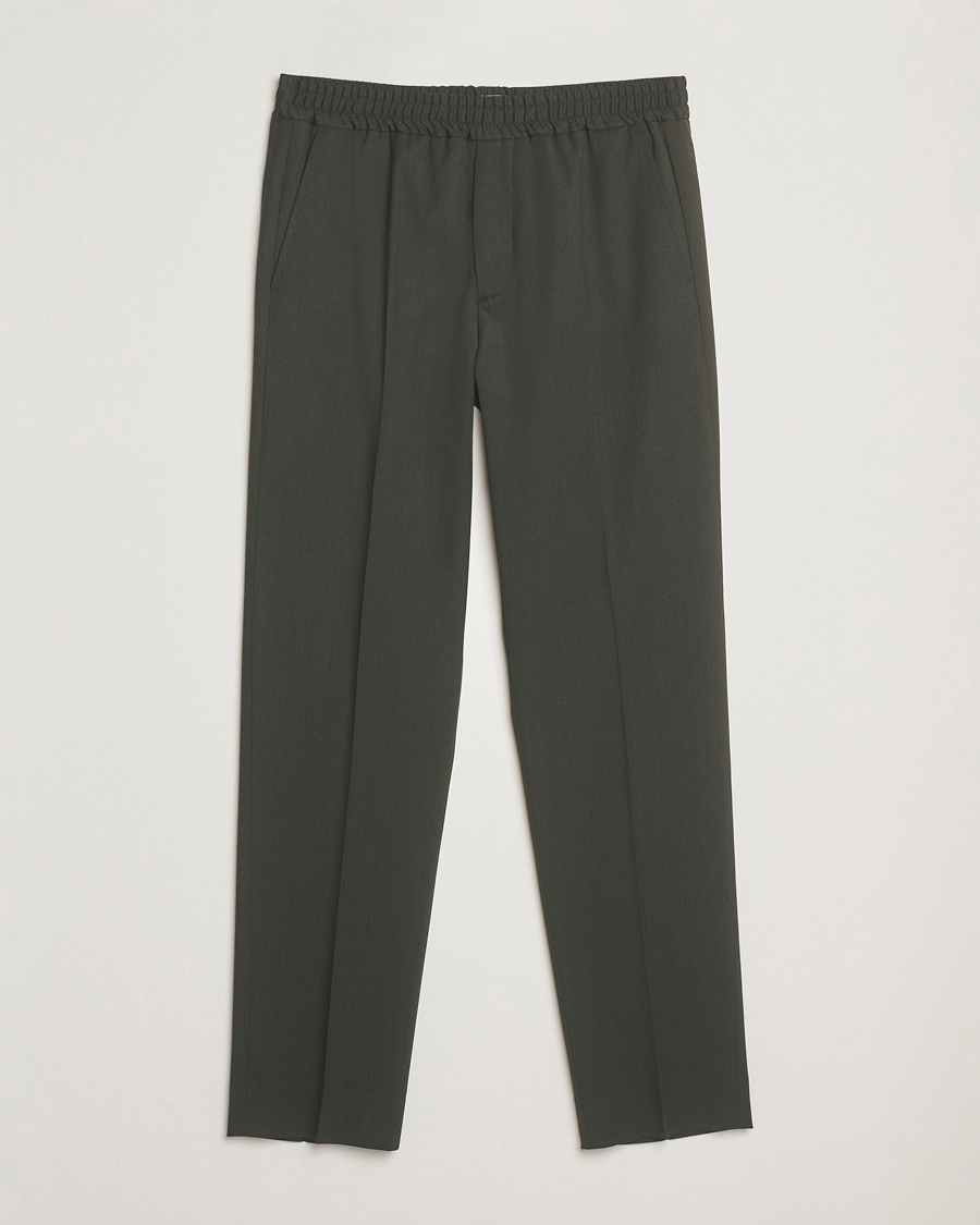 Herren | Hosen | Filippa K | Theo Relaxed Wool Trousers Green Melange